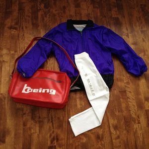 VINTAGE Speedster - White Leggings Silver Writing